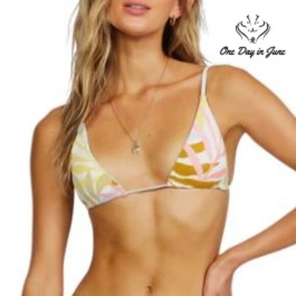 Billabong Other - Billabong Tropic Jungle High Point Triangle Bikini Top Size L